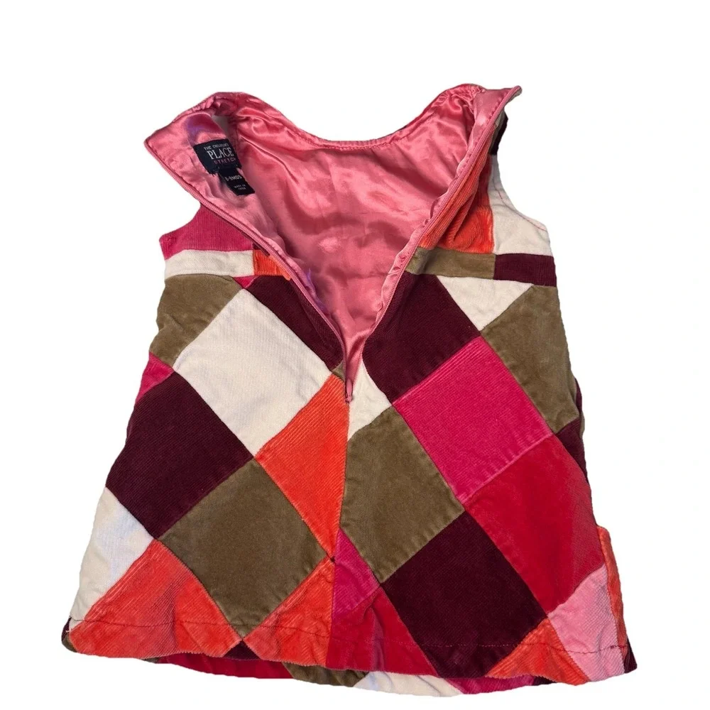 Baby Corduroy Patchwork‎ Dress Colorful Mod Size 6-9 months